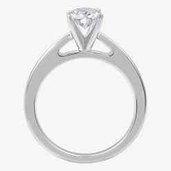 I Said Yes (G / Si1-Si2) Womens 1 1/4 CT. T.W. Lab Grown White Diamond Sterling Silver Oval Side Stone Solitaire Bridal Set