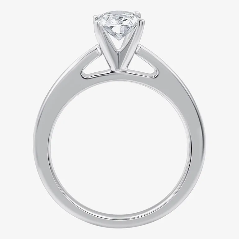 I Said Yes (G / Si1-Si2) Womens 1 1/4 CT. T.W. Lab Grown White Diamond Sterling Silver Oval Side Stone Solitaire Bridal Set