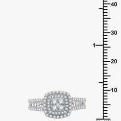 I Said Yes (H-I / I1) 1 CT.T.W. Lab-Grown Diamond Cushion Side Stone Halo Bridal Set in Sterling Silver