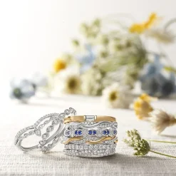 I Said Yes (H-I / I1) 1/4 CT. T.W. Lab Grown White Diamond Sterling Silver or 14K Gold Over Silver Wedding Band