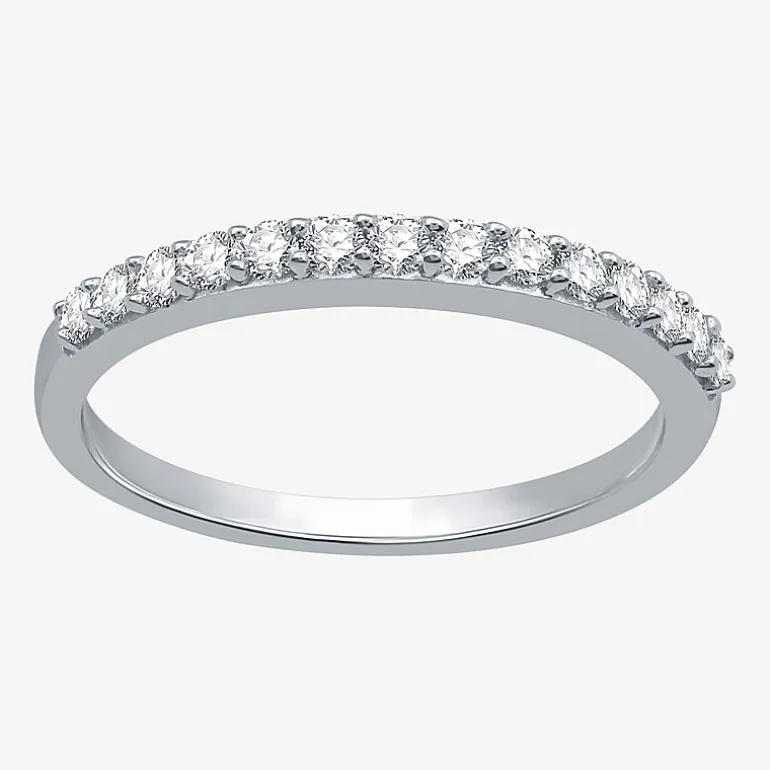 I Said Yes (H-I / I1) 1/4 CT. T.W. Lab Grown White Diamond Sterling Silver or 14K Gold Over Silver Wedding Band