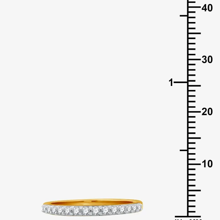 I Said Yes (H-I / I1) 1/4 CT. T.W. Lab Grown White Diamond Sterling Silver or 14K Gold Over Silver Wedding Band
