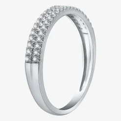 I Said Yes (H-I / I1) 1/4 CT. T.W. Lab Grown White Diamond Sterling Silver or 14K Gold Over Silver Anniversary Wedding Band