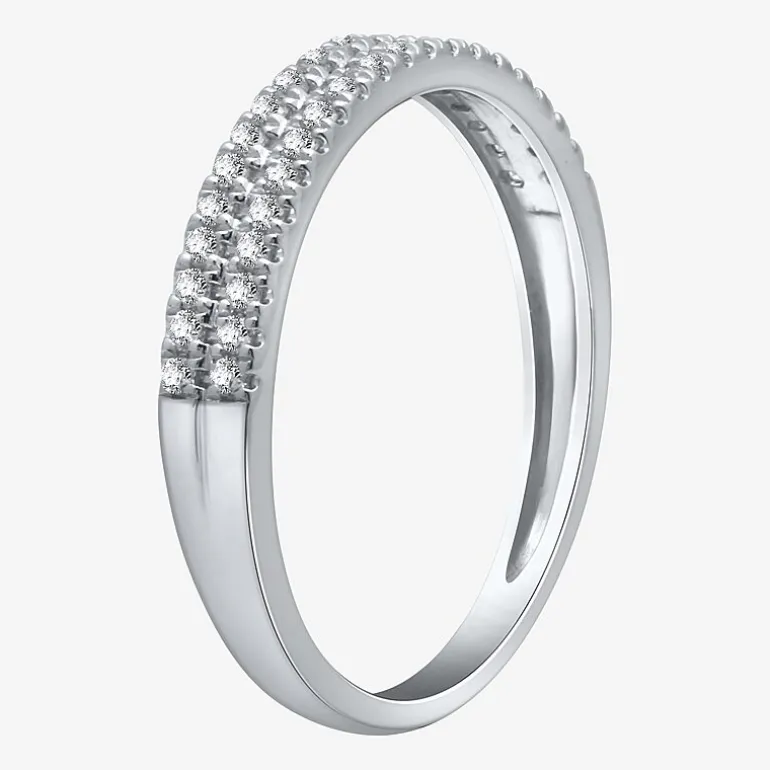 I Said Yes (H-I / I1) 1/4 CT. T.W. Lab Grown White Diamond Sterling Silver or 14K Gold Over Silver Anniversary Wedding Band