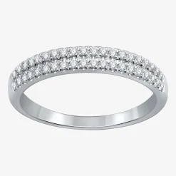 I Said Yes (H-I / I1) 1/4 CT. T.W. Lab Grown White Diamond Sterling Silver or 14K Gold Over Silver Anniversary Wedding Band