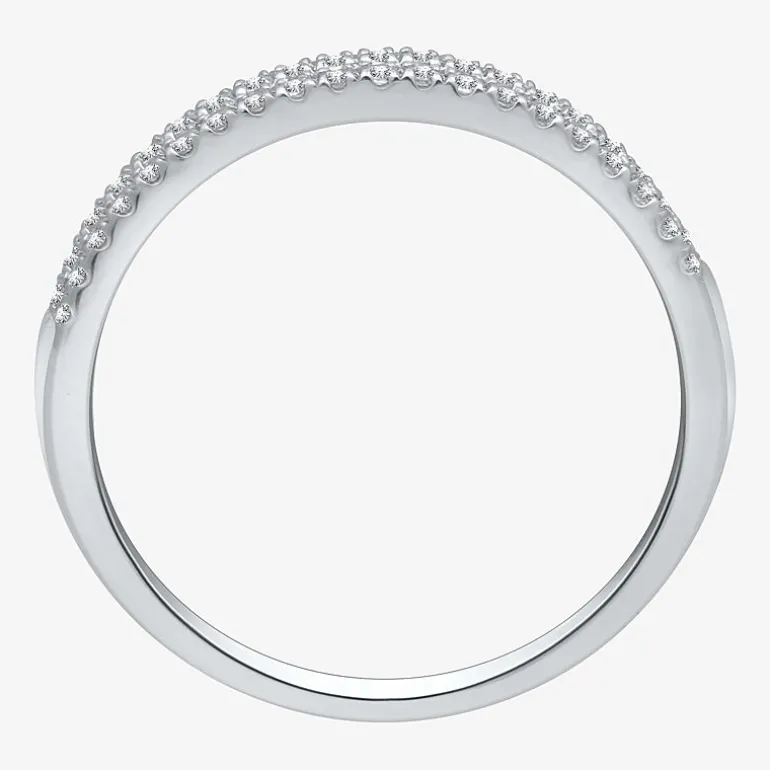 I Said Yes (H-I / I1) 1/4 CT. T.W. Lab Grown White Diamond Sterling Silver or 14K Gold Over Silver Anniversary Wedding Band