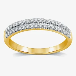 I Said Yes (H-I / I1) 1/4 CT. T.W. Lab Grown White Diamond Sterling Silver or 14K Gold Over Silver Anniversary Wedding Band