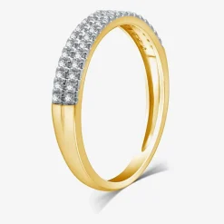 I Said Yes (H-I / I1) 1/4 CT. T.W. Lab Grown White Diamond Sterling Silver or 14K Gold Over Silver Anniversary Wedding Band