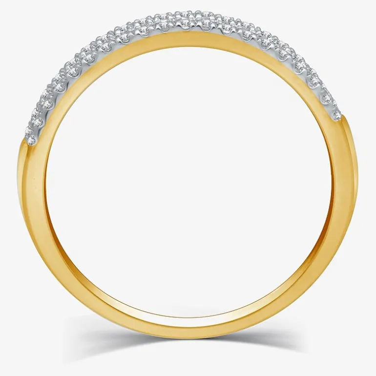 I Said Yes (H-I / I1) 1/4 CT. T.W. Lab Grown White Diamond Sterling Silver or 14K Gold Over Silver Anniversary Wedding Band