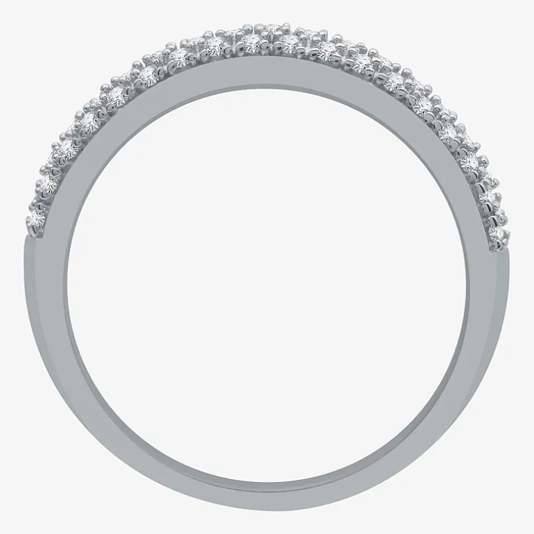 I Said Yes (H-I / I1) Womens 1/5 CT. Lab Grown White Diamond Sterling Silver Anniversary Wedding Band