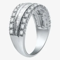 I Said Yes (H-I / I1) Womens 1 CT. T.W. Lab Grown White Diamond Sterling Silver Anniversary Band