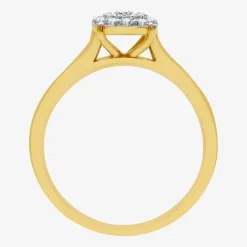 I Said Yes (H-I / I1) Womens 3/8 CT. T.W. Lab Grown White Diamond Sterling Silver Round Side Stone Halo Bridal Set