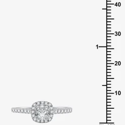 I Said Yes (H-I / I1) Womens 1 CT. T.W. Lab Grown White Diamond Sterling Silver Cushion Side Stone Halo Bridal Set
