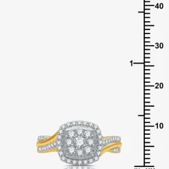 I Said Yes (H-I / I1) Womens 3/4 CT. T.W. Lab Grown White Diamond Sterling Silver Cushion Side Stone Halo Bridal Set