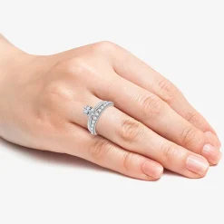 I Said Yes (H-I / I1) Womens 1 CT. T.W. Lab Grown White Diamond Sterling Silver Oval Solitaire Bridal Set