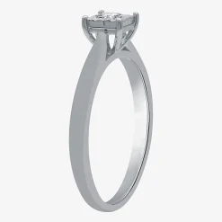 I Said Yes (H-I / I1) Womens 1/4 CT. T.W. Lab Grown White Diamond Sterling Silver Solitaire Bridal Set