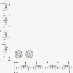 ( I/SI2 ) 2 CT. T.W. Lab-Grown Diamond Sterling Silver or 14K Gold over Silver Round Stud Earrings