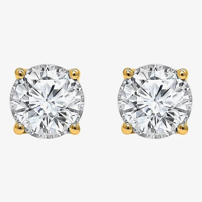 ( I/SI2 ) 2 CT. T.W. Lab-Grown Diamond Sterling Silver or 14K Gold over Silver Round Stud Earrings