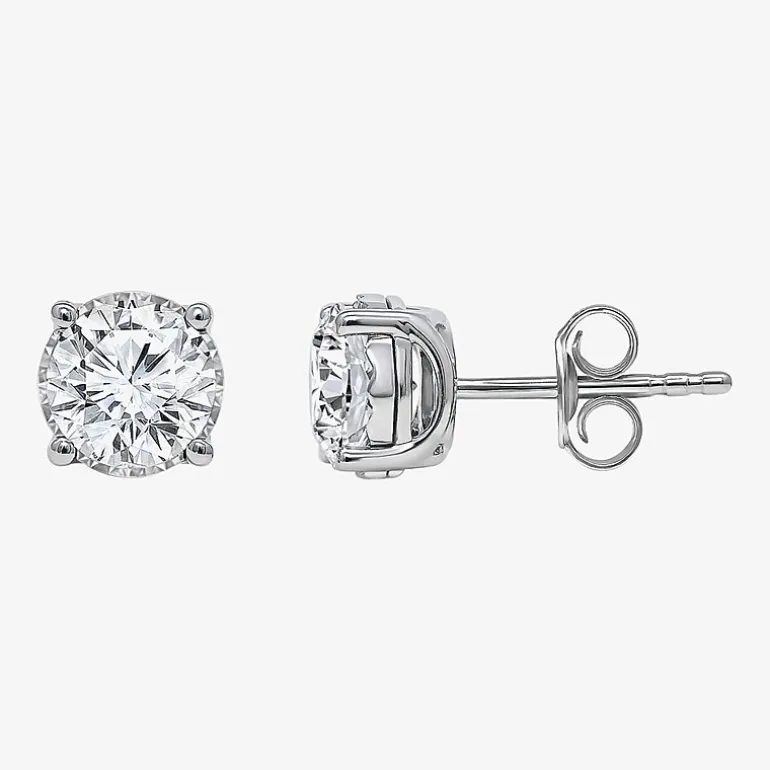 ( I/SI2 ) 2 CT. T.W. Lab-Grown Diamond Sterling Silver or 14K Gold over Silver Round Stud Earrings