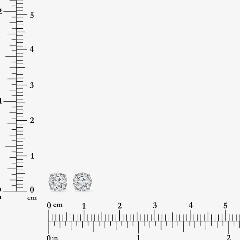 ( I/SI2 ) 1 CT. T.W. Lab-Grown Diamond Sterling Silver or 14K Gold over Silver Round Stud Earrings