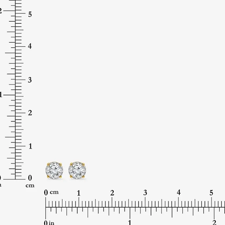 ( I/SI2 ) 1 CT. T.W. Lab-Grown Diamond Sterling Silver or 14K Gold over Silver Round Stud Earrings