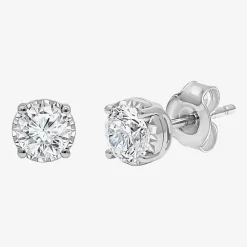 ( I/SI2 ) 1 CT. T.W. Lab-Grown Diamond Sterling Silver or 14K Gold over Silver Round Stud Earrings