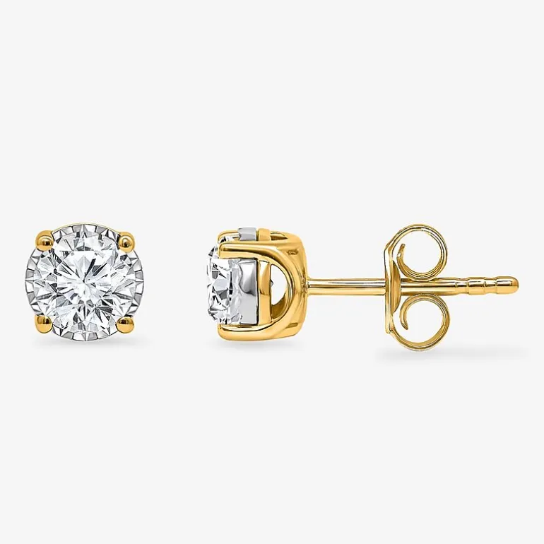 ( I/SI2 ) 1 CT. T.W. Lab-Grown Diamond Sterling Silver or 14K Gold over Silver Round Stud Earrings