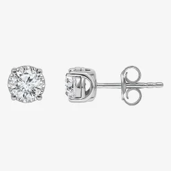 ( I/SI2 ) 1 CT. T.W. Lab-Grown Diamond Sterling Silver or 14K Gold over Silver Round Stud Earrings