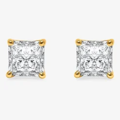 ( I/SI2 ) 1 CT. T.W. Lab-Grown Diamond Sterling Silver or 14K Gold over Silver Princess Stud Earrings