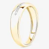 (I / Si1) 3PC Trio Set Featuring 1/2 CT. T.W. Lab Grown White Diamond 10K Two Tone Gold Marquise Side Stone Wedding Bridal Set