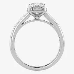 (I / Si2) Womens 2 CT. Lab Grown White Diamond Cushion Solitaire Engagement Ring