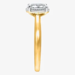 (I / Si2) Womens 1 CT. Lab Grown White Diamond Oval Solitaire Engagement Ring