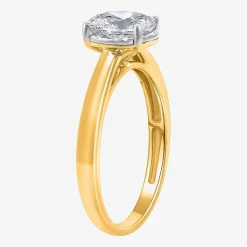 (I / Si2) Womens 1 CT. Lab Grown White Diamond Oval Solitaire Engagement Ring