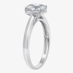 (I / Si2) Womens 1 CT. Lab Grown White Diamond Oval Solitaire Engagement Ring