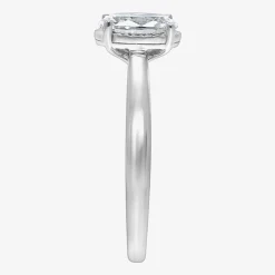 (I / Si2) Womens 1 CT. Lab Grown White Diamond Oval Solitaire Engagement Ring