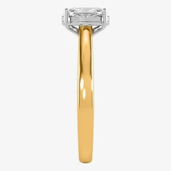 (I / Si2) Womens 1 CT. Lab Grown White Diamond Sterling Silver Cushion Solitaire Engagement Ring