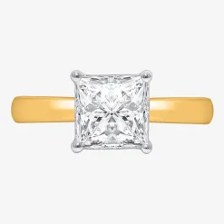 (I / Si2) Womens 2 CT. Lab Grown White Diamond Solitaire Engagement Ring