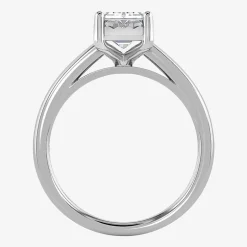 (I / Si2) Womens 2 CT. Lab Grown White Diamond Solitaire Engagement Ring