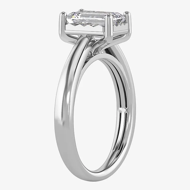 (I / Si2) Womens 2 CT. Lab Grown White Diamond Solitaire Engagement Ring