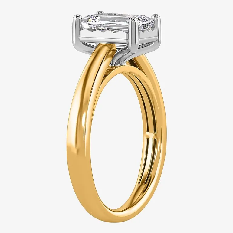 (I / Si2) Womens 2 CT. Lab Grown White Diamond Solitaire Engagement Ring