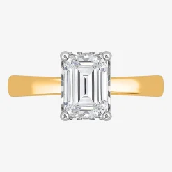 (I / Si2) Womens 2 CT. Lab Grown White Diamond Solitaire Engagement Ring