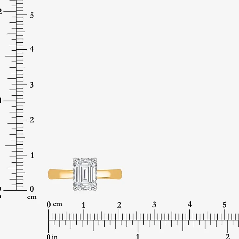 (I / Si2) Womens 2 CT. Lab Grown White Diamond Solitaire Engagement Ring