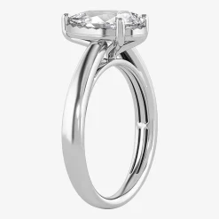 (I / Si2) Womens 2 CT. Lab Grown White Diamond Pear Solitaire Engagement Ring
