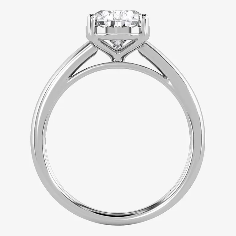 (I / Si2) Womens 2 CT. Lab Grown White Diamond Pear Solitaire Engagement Ring
