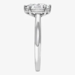(I / Si2) Womens 1 CT. Lab Grown White Diamond Sterling Silver Marquise Solitaire Engagement Ring