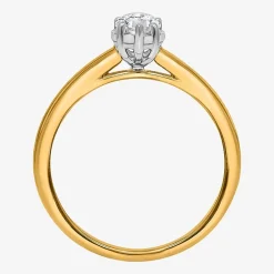 (I / Si2) Womens 1 CT. Lab Grown White Diamond Sterling Silver Marquise Solitaire Engagement Ring