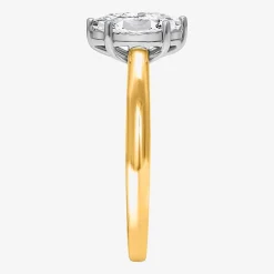 (I / Si2) Womens 1 CT. Lab Grown White Diamond Sterling Silver Marquise Solitaire Engagement Ring