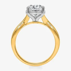 (I / Si2) Womens 2 CT. T.W. Lab Grown White Diamond Sterling Silver Round Solitaire Engagement Ring