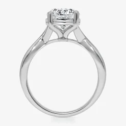 (I / Si2) Womens 2 CT. T.W. Lab Grown White Diamond Sterling Silver Round Solitaire Engagement Ring