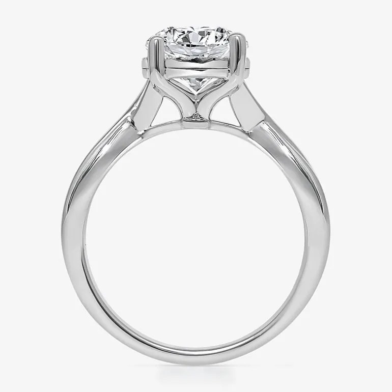 (I / Si2) Womens 2 CT. T.W. Lab Grown White Diamond Sterling Silver Round Solitaire Engagement Ring